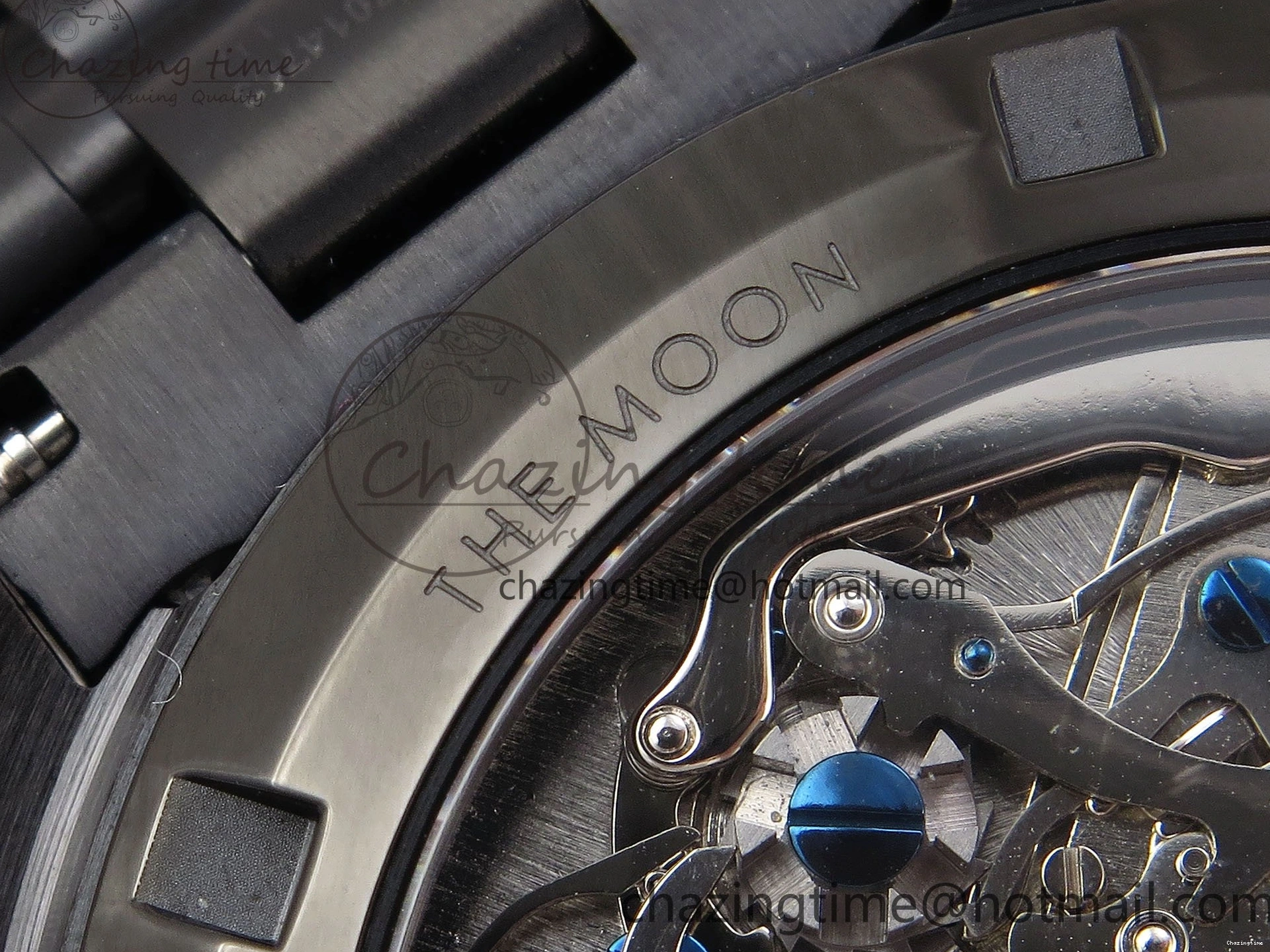 0413 Speedmaster Black Benom PVD Moon RMF Best Edition on PVD Bracelet Lemania HW WrinkleFree 7727